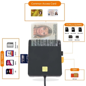UTHAI X02 USB SIM Smart Card Reader per carte bancarie IC/ID EMV SD TF MMC lettori USB-CCID ISO 7816 per Windows 7 8 10 Linux OS - Product Image 2