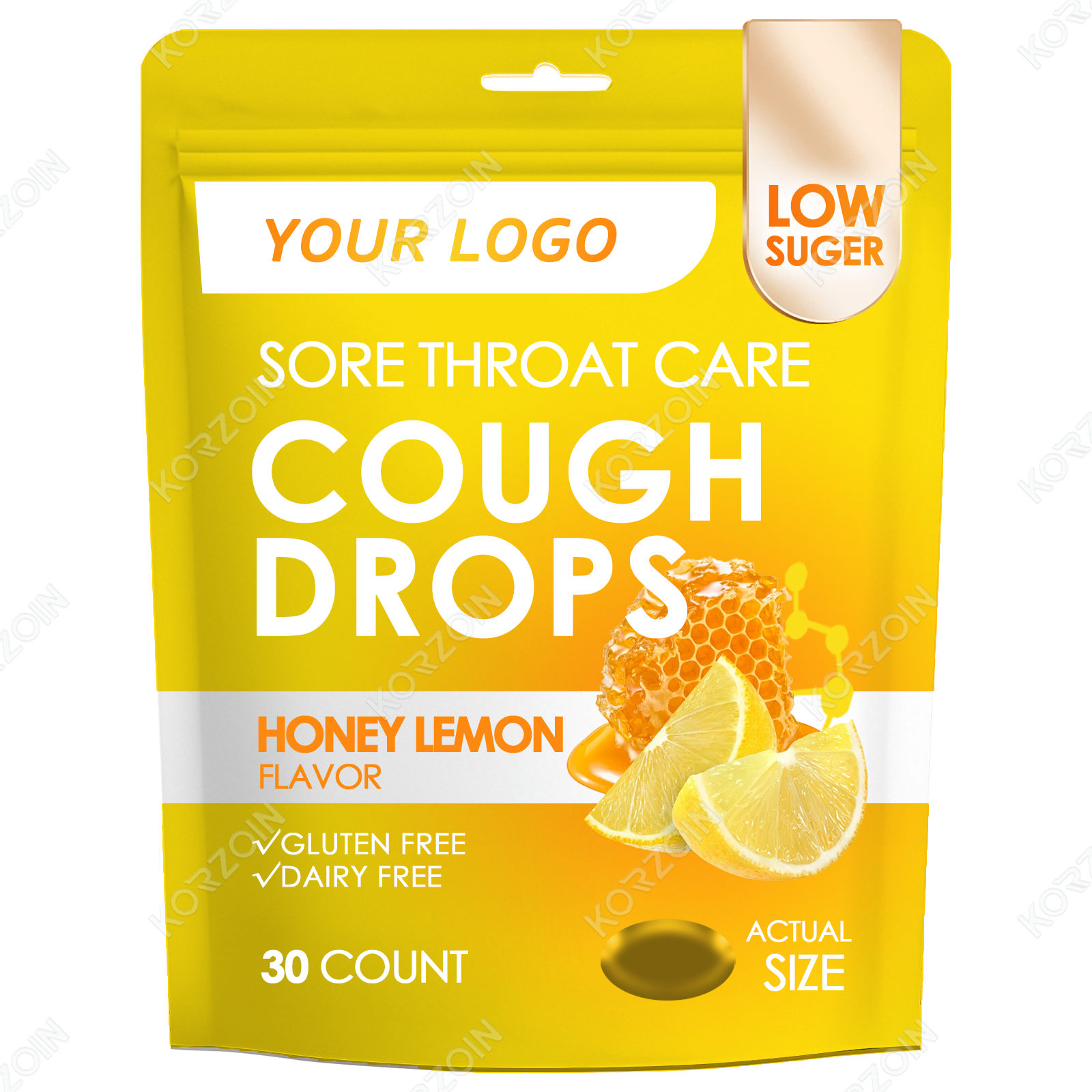 #07 OEM/ODM HONEY LEMON SORE THROAT LOZENGE LOW SUGER