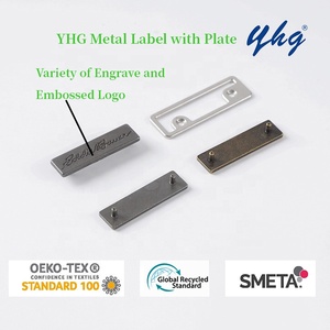 YHG Alta Qualidade Gravado Marca Personalizada Carta Liga de Zinco Esmalte Metal Etiqueta <span class=keywords><strong>Tag</strong></span> para Vestuário de Moda/Swimwear - Product Image 4