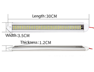 12V 85V siêu sáng <span class=keywords><strong>LED</strong></span> cabin ánh sáng 3 hàng 120 <span class=keywords><strong>LED</strong></span> bốn mặt cong Nhôm Nhà ở cho Cab đọc thân cây chiếu sáng - Product Image 5