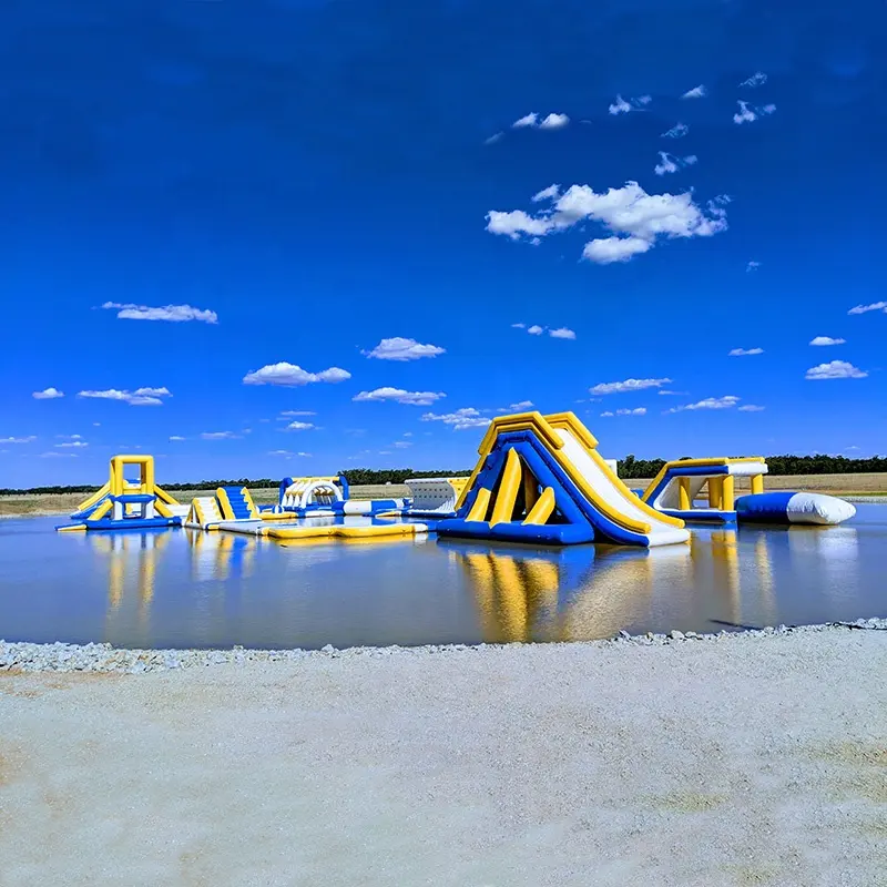 Parque de agua inflable comercial, equipo flotante para juegos acuáticos en Australia, novedad
