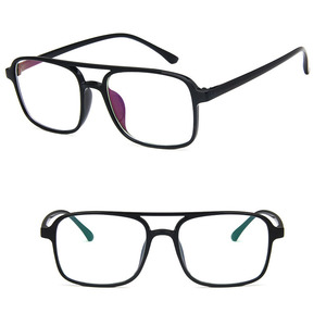 DL แว่นตาสไตล์ย้อนยุคกรอบสี่เหลี่ยมลำแสงคู่สำหรับผู้ชาย - Product Image 2