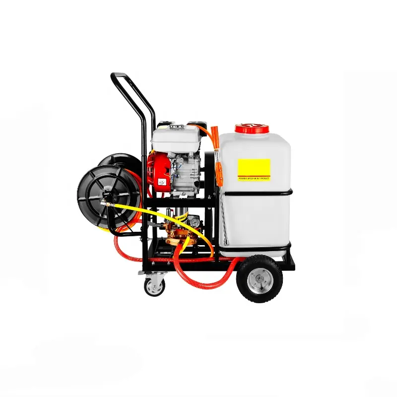 Pulverizador de motor a gasolina para máquinas agrícolas, bomba de êmbolo 5.5HP, máquina de pulverização de máquinas de jardim
