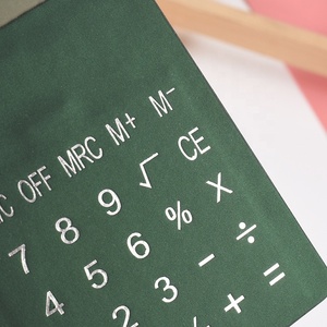 PU cuaderno de funciones con pluma promocional regalo privado personalizado logotipo de la etiqueta de 8 dígitos de energía solar Bloc de notas calculadora - Product Image 3