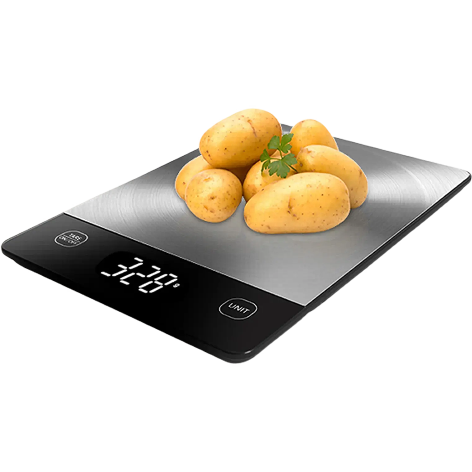 Balança eletrônica digital de aço inoxidável com display LED de alta qualidade para cozinha, balança de peso para alimentos