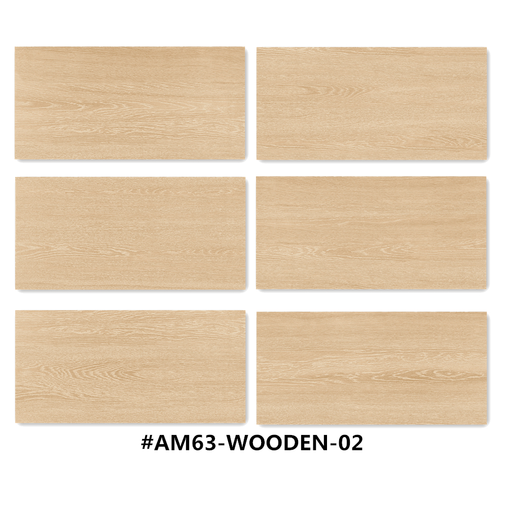 China Matte surface 3D inkjet printed wooden tile Interior glazed ceramic floor tile 300x600mm/12"x24"
