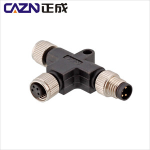 M8 Y T I Type Adapter 1 Male to 2 Female Splitter M8 <strong>3</strong> <strong>Way</strong> a Code <strong>3</strong> 4 <strong>5</strong> 6 8 Pin Circular Connector - Product Image 3