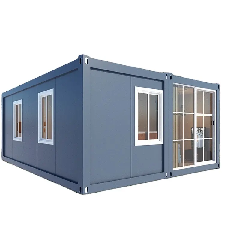 Steel Structure Flat Pack House Modular Apartment Folding 40 Feet Container House With Toilet