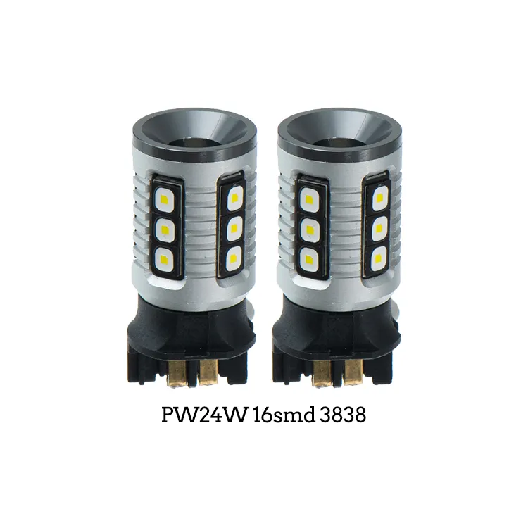 Lampadina drl led pw24w di buona qualità pw24w 16SMD 3838 luce di marcia diurna a led per auto golf 6