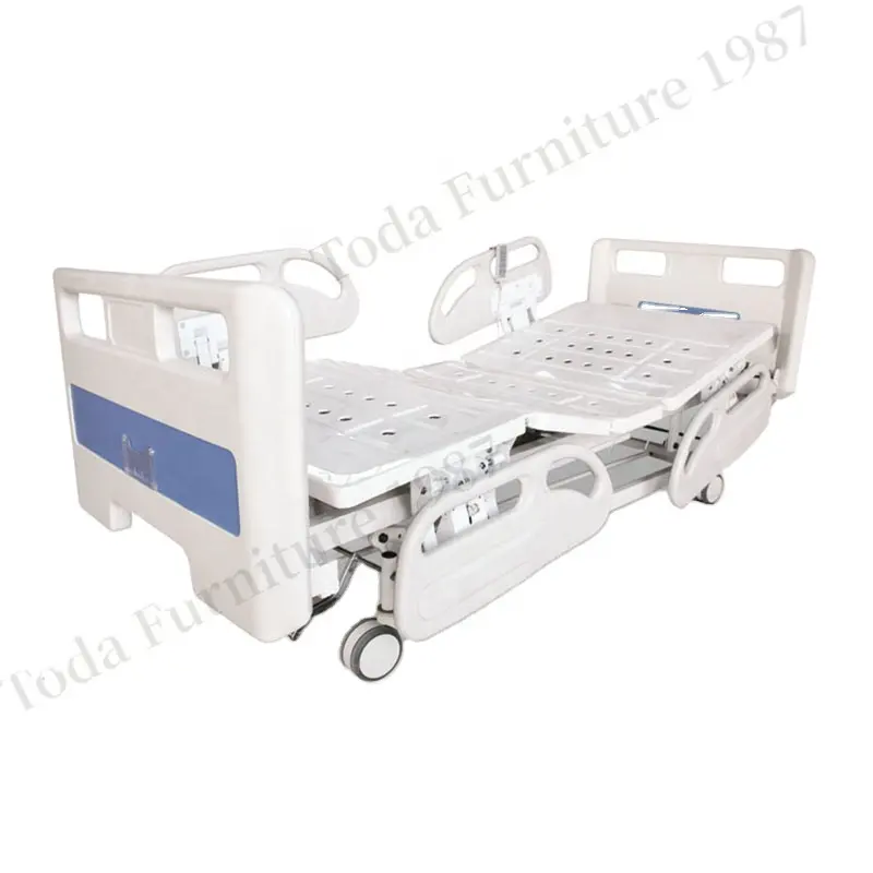 Yüksek kaliteli tıbbi yatak hastane mobilyası ABS ICU 3 fonksiyon elektrikli hastane yatakları hasta yatağı