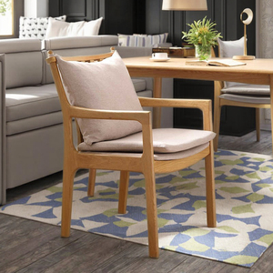 Sillón de madera de roble blanco sólido con cojín suave, silla de comedor de tamaño pequeño, juego de silla de escritorio de estudio y aprendizaje de madera Original - Product Image 6