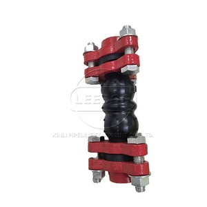 Leeboo DN15-50 PN16 pn25 đôi sóng EPDM Màu Đỏ hơi say tam giác ren Công Đoàn loại cao su mở rộng doanh với Stud Nut Tie Rod - Product Image 1