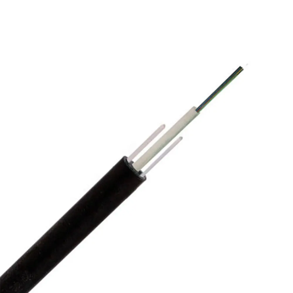Longueur personnalisée 2-12 noyaux parallèle FRP PE câble fibre monomode extérieur GYXFTY g652d g657a1 câble réseau fibre optique