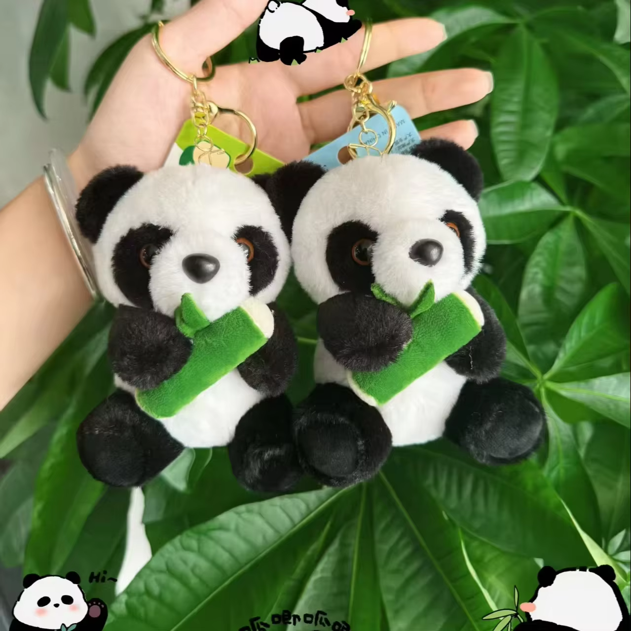 Bamboo-hugging panda