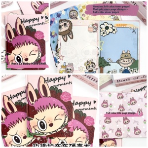 <strong>New</strong> Cute Cartoon A5 Notebook with Hard Cover Graffiti Rab Cloth Pages for Students and Journal <strong>Writing</strong> - Product Image 1