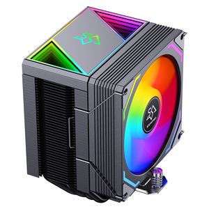 Kardan adam 2025 yeni tasarım CPU HAVA SOĞUTUCU 90mm RGB LED ışık 4 isı boruları bakır soğutucu 12V bilgisayar kasası soğutma fanı 4pin - Product Image 1