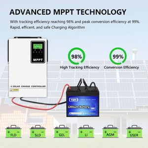 140A MPPT güneş şarj regülatörü 48V pil regülatörü MAX 500V enerji depolama LCD PV sular altında LI kullanıcı 140A anma akımı - Product Image 5