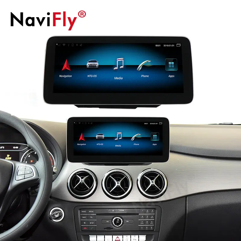 Navifly 2 + 16g 10.25 ''android 9 player de vídeo de carro, para mercedes benz classe b w246 2015-2019 ntg 5.0 versão wifi gps navi