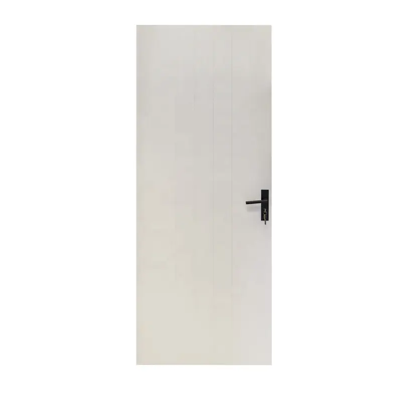 Pintu Flush Semi Inti Warna Putih Polos Desain Kustom Gaya Porte En Bois Pintu Flush untuk Perumahan