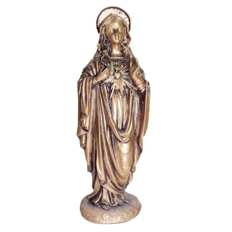 Hot Sale Personalized Handmade Resin Bronze Religious Christian Catholic Figure Crafts