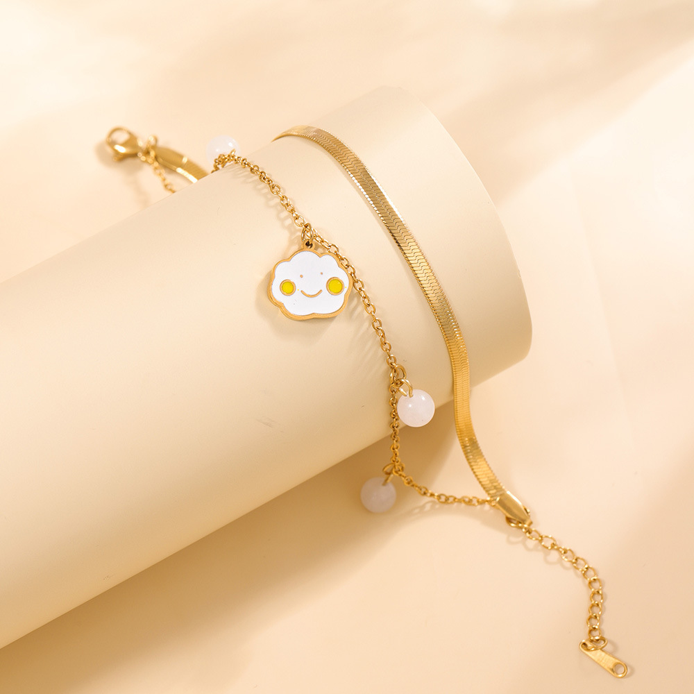 Gem little cloud double layer gold
