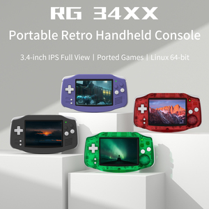 RG34XX Console di gioco portatile 3.4 pollici IPS schermo <span class=keywords><strong>Linux</strong></span> sistema a 64 bit 3500mAH 5G WiFi RG 34XX lettori videogiochi retrò