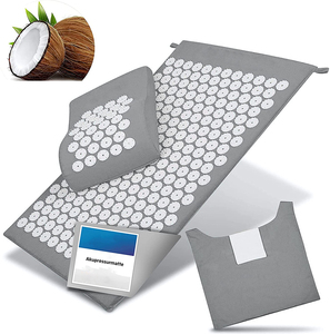 <strong>Shakti</strong> Natural Linen Coconut Acupressure Mat and Pillow Set Foot <strong>Yoga</strong> Mat Acupuncture Mat and Pillow Set Linen - Product Image 2