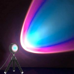 โคมไฟ LED ฉายภาพหมุนได้180องศาสำหรับตกแต่งบ้านโคมไฟพระอาทิตย์ตกดิน - Product Image 4
