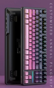 Teclado mecánico inalámbrico retroiluminado 87 teclas ratón inalámbrico y teclado tres modos BT tallado personalizado para juegos de escritorio - Product Image 5