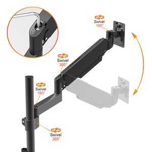 CHARMOUNT ขาตั้งจอภาพตั้งโต๊ะปรับความสูงได้ ขาตั้งจอภาพแบบปรับได้ ขาตั้ง VESA สําหรับจอภาพ - Product Image 3