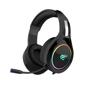 Havit H2232D dinamik aşırı kulak için oyun kulaklığı RGB LED 3.5MM kablolu Mic ayrılabilir mikrofon USB kulaklıklar oyun kafa bandı - Product Image 4