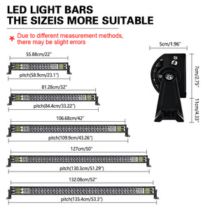 <strong>12V</strong> Dual Row 22&quot; <strong>42</strong>&quot; 50&quot; 32&quot; 52 Inch <strong>Led</strong> Light Bar for Truck Offroad 4x4 Straight <strong>LED</strong> Light Bar Combo for Jeep - Product Image 2