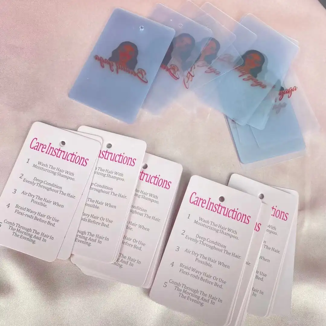 Fabbrica Fashional Paper Hang Tag accessori per l'abbigliamento etichetta per abbigliamento cartellino per l'estensione dei capelli personalizzato Hangtag