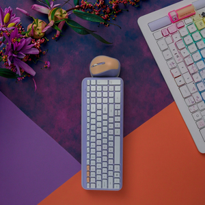 Colorido ergonómico Mini teclado inalámbrico ratón Combo Set Dual-Mode 2,4G BT Diseño popular para escritorio Laptop Office - Product Image 5