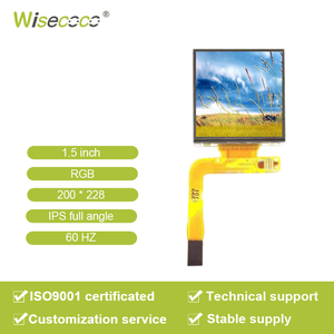Cable de pantalla de interfaz de brillo personalizado de fábrica Wisecoco táctil opcional 1,5 pulgadas 200*228 Tft Pantalla de Panel Lcd pequeña - Product Image 4