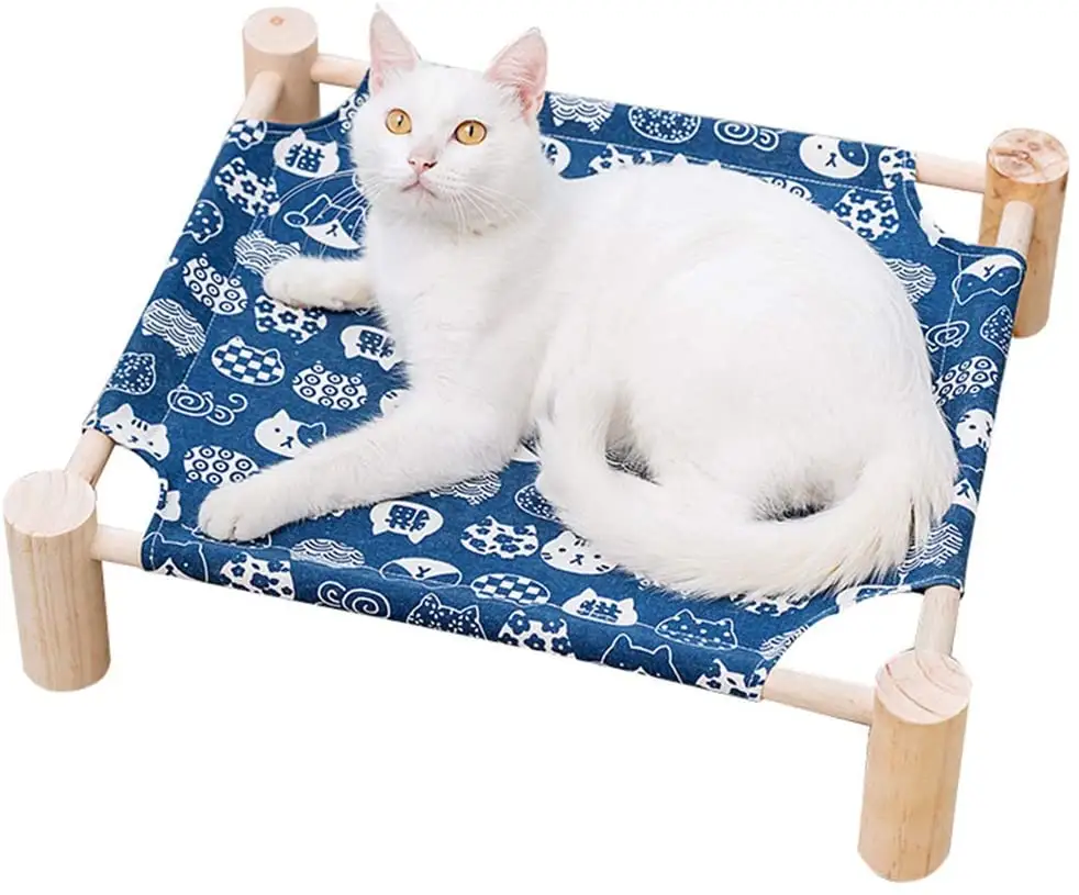 Pet Furniture Portable Elevated Pet Bed for Cat Dog Breathable Detachable Kitty Puppy Nest Hammock Lounge