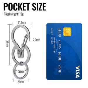 KeyUnity KS01 hızlı bırakma anahtarlık çantanıza klip, B şekli anahtarlık EDC aracı 420 paslanmaz çelik - Product Image 2