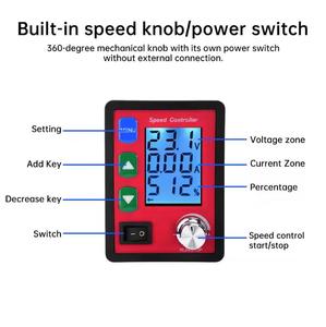 Controlador de velocidad del motor del cepillo de CC inteligente con control remoto inalámbrico PWM de 20A, 1 unidad - Product Image 3