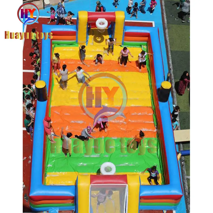 Equipo de construcción de campo de fútbol inflable, jabón de pie/jabón inflable, campo de fútbol/alquiler de jabón, campo de fútbol