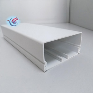 Large Two-Compartment PVC Electric Wire Duct Solid and Slotted Design Plastic Cable <strong>Trunking</strong> - Product Image 2