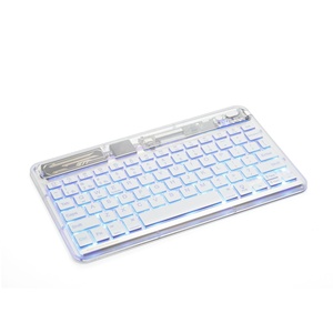 Teclado universal acrílico RGB retroiluminado Bluetooth teclado inalámbrico para Windows ISO Android - Product Image 5