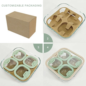 ชุดกล่องเก็บภาชนะแก้วพร้อมฝาแก้วถาดอบแก้วสำหรับใช้ในครัวเตาอบดีไซน์ใหม่ปราศจากสาร BPA - Product Image 5