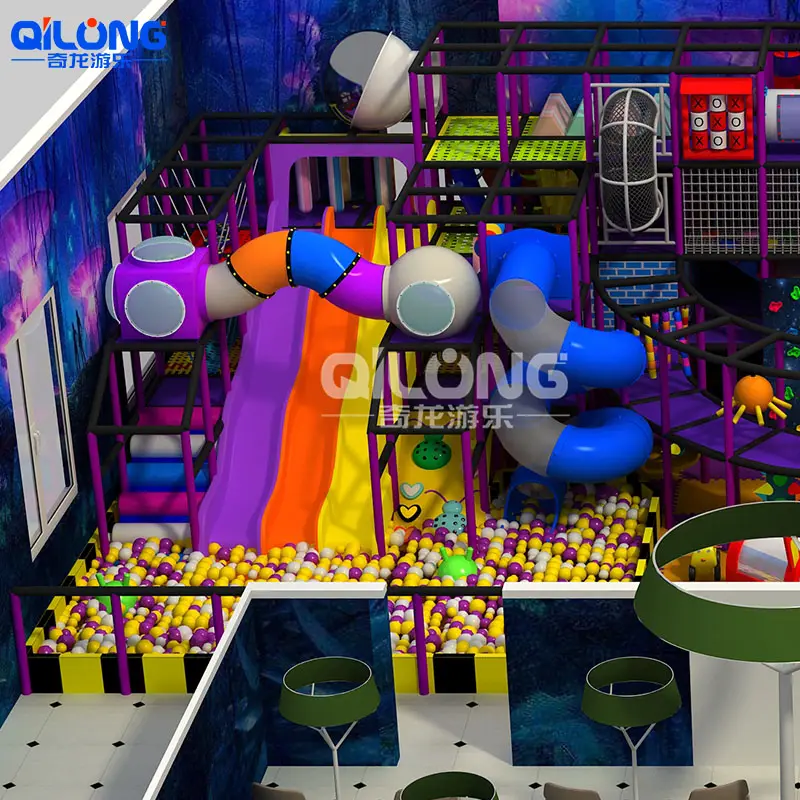 Pasokan Pabrik Tema Kustom Mainan Anak-anak Modern Harga Taman Bermain Dalam Ruangan, Taman Bermain Dalam Ruangan Lembut Dengan Kolam Bola
