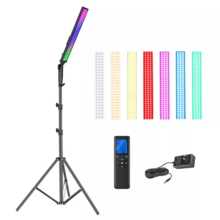 Varita de luz LED para estudio de fotografía y vídeo, iluminación colorida de alta calidad con trípode para Youtube