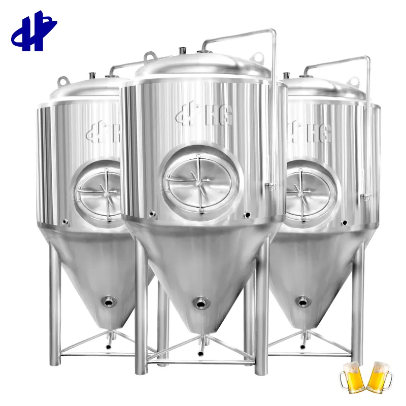 Rvs 1000L 5000L Wijn Vergister Vessel Conische Bodem Brouwen Heldere Bier Gisting Tank