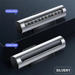 一時駐車場カード電話番号カードプレート電話番号自動ダッシュキットアクセサリーパークストッププレート - Product Image 6