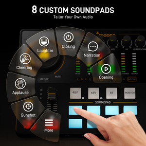 Maono E2 GEN2 Upgraded Professional <strong>Audio</strong> <strong>Interface</strong> 2 XLR <strong>Input</strong> 48V Phantom Power Live Streaming Podcasting - Product Image 3