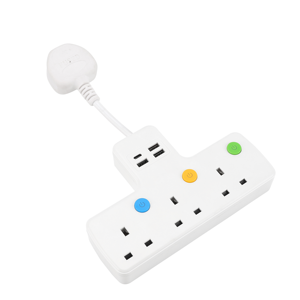 电源扩展插座适配器新到货3路<span class=keywords><strong>4</strong></span> Usb 20w Pd英国3针白色原始设备制造商普通屏幕适配器至智能250V