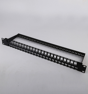 Red Ethernet 1U 48 puertos UTP FTP Panel de conexión en blanco Conector RJ45 Montado en Rack 19 pulgadas Cat5e Cat6 Cat6A Panel de conexión de cableado - Product Image 3