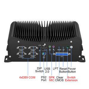 Fanless Mini Pc I5 7267U 8250U Ddr4 M.<strong>2</strong> Nvme 3G 4G Lte Linux Desktop <strong>2</strong> Nic Gpio Rs232 Sim Card Lpt Industrial Computer - Product Image 5